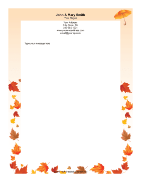 Fall Leaves stationery design