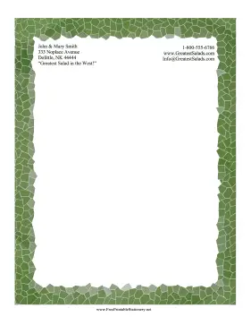 Forest Mosaic Stationery stationery design