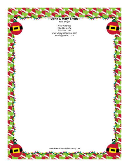 Four Ornaments stationery design