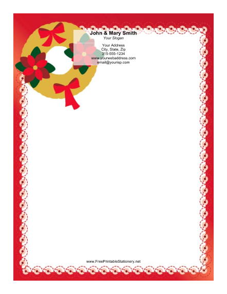 Golden Wreath stationery design