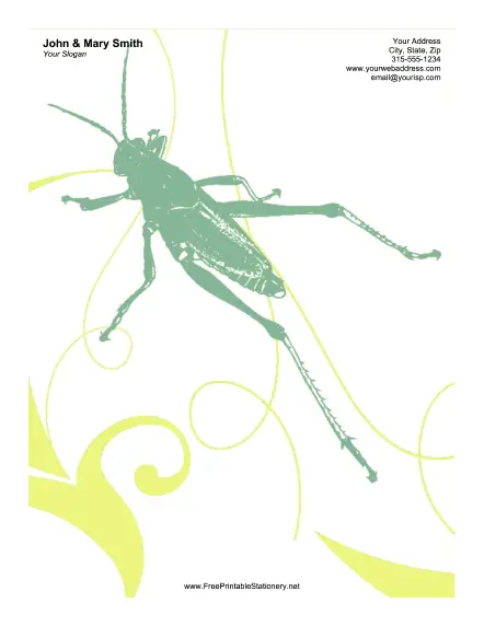 Grasshopper stationery design