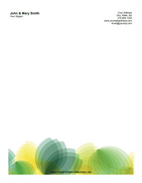 Green And Yellow stationery design