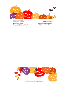 Halloween Party stationery design