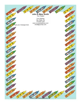 Happy Crayons stationery design