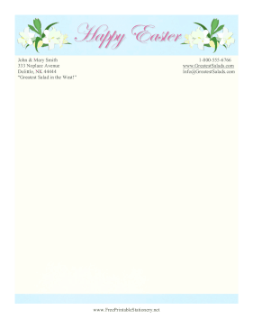 Happy Easter stationery design