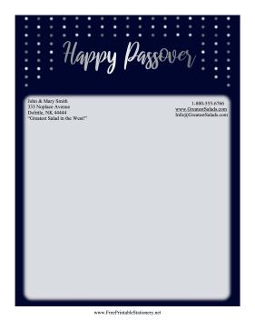 Happy Passover Stationery stationery design