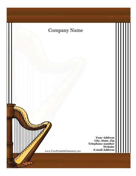 Harp stationery design