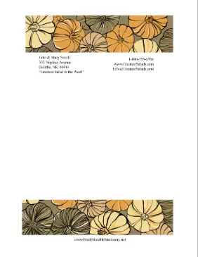 Harvest Pumpkins stationery design