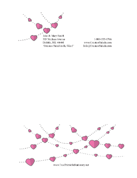 Heart Garland stationery design