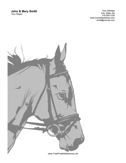 Horse stationery design