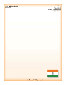 India Flag stationery design