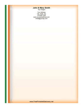 Ireland Flag stationery design