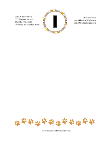Kid Animal Monogram I stationery design