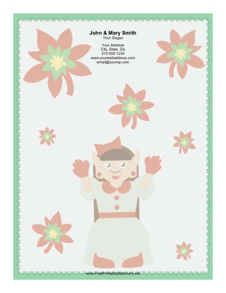 Lady Elf in White stationery design