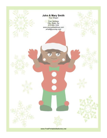 Large Elf Santa Hat stationery design