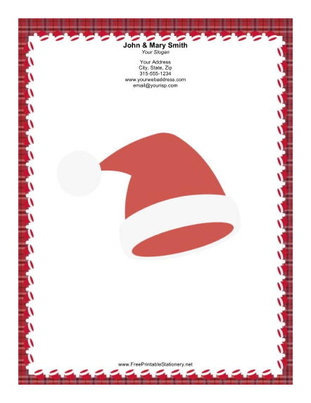 Large Santa Hat stationery design