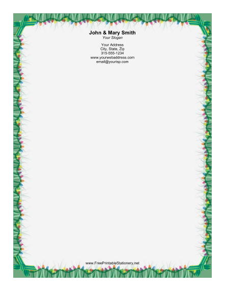 Lights and Bows stationery design