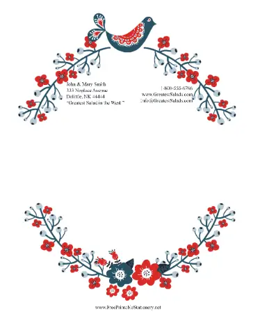 Nordic Wreath stationery design