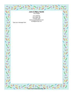 Party Confetti Blue stationery design