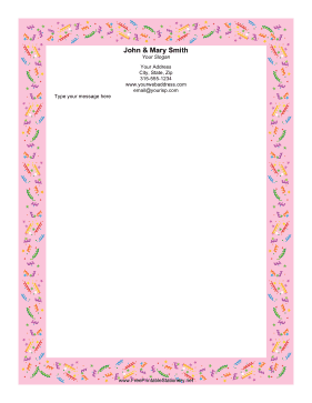 Party Confetti Pink stationery design