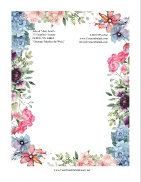Pastel Bouquet stationery design