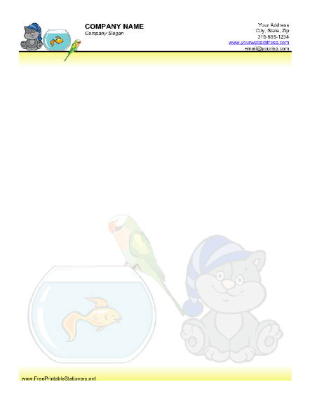 Pets stationery design