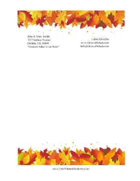 Pile Of Leaves stationery design