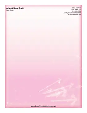 Pink Arrow stationery design