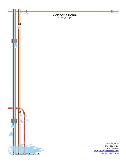 Plumbing stationery design