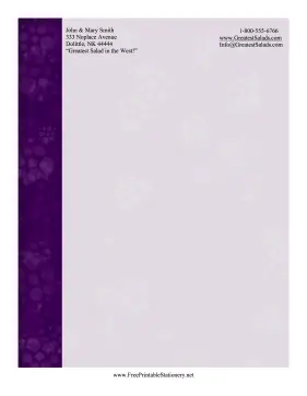Purple Bubbles Stationery stationery design