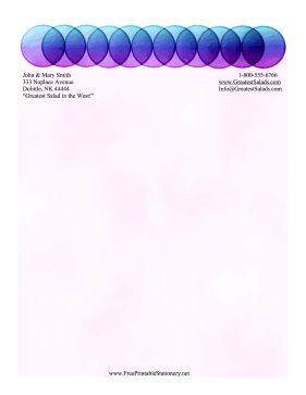 Purple Circles Abstract Stationery stationery design