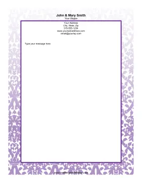 Purple Vine stationery design