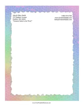 Rainbow Mosaic Stationery stationery design