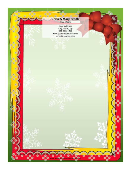 Red Bow stationery design