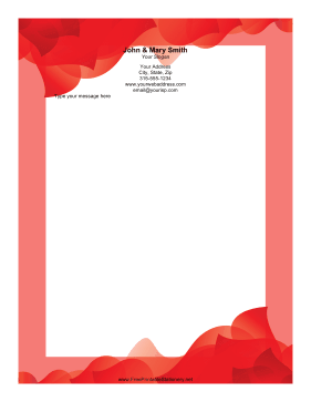 Red Wave stationery design