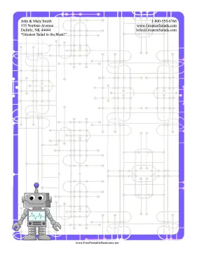 Robot Stationery stationery design