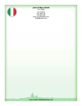 Rome Skyline stationery design