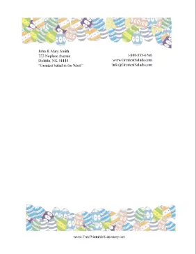 Rows Of Easter Eggs stationery design