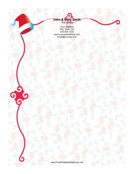 Santa Hat stationery design