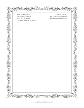 Spring Daisies Black and White stationery design