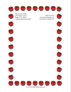 Strawberries stationery design