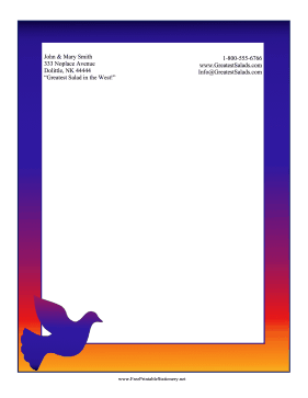 Sunrise Dove Stationery stationery design