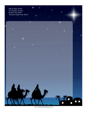 Three Wise Men Stationery stationery design