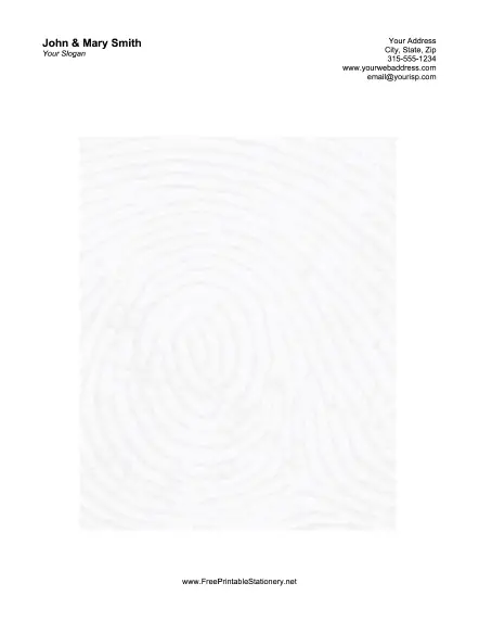 Thumb Print stationery design