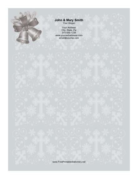 Two Silver Bells stationery design