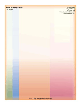 Vertical Pastel Stripes stationery design