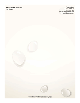 Water Droplet stationery design