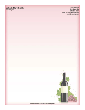 Wine Bottle stationery design