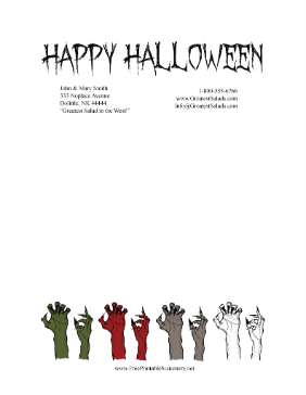 Zombies stationery design
