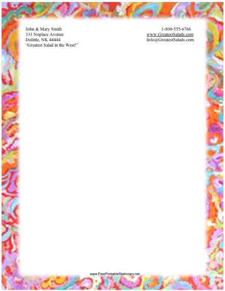 Abstract #10 stationery design